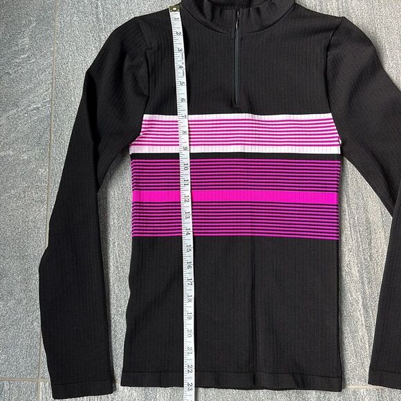 NWOT Free People Pullover 1/4 Zip Athletic Fitted Long Sleeve Mock Neck Top M/L - Picture 12 of 13